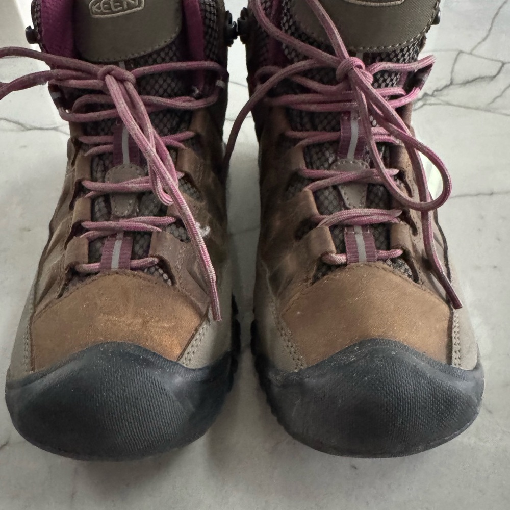 Keen Women's Combat & Moto Boots - Purple and Yellow